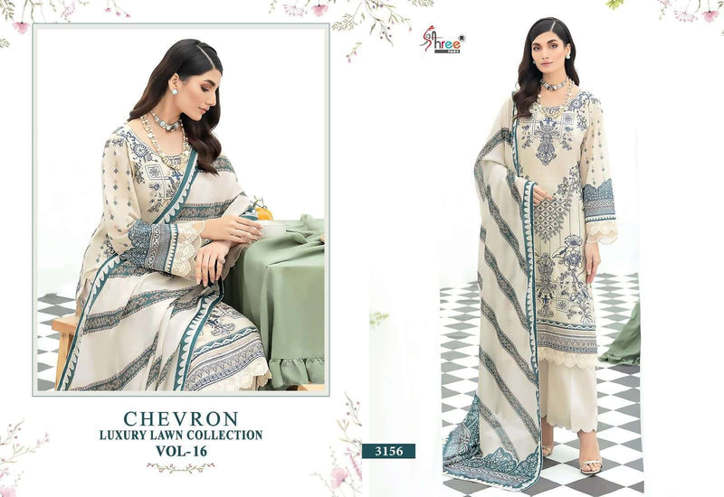 Shree Fabs Chevron Luxury Lawn Collection Vol 16 Designer Work Pakistani Salwar Suit