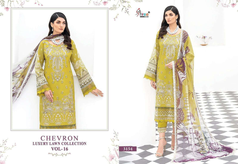 Shree Fabs Chevron Luxury Lawn Collection Vol 16 Designer Work Pakistani Salwar Suit