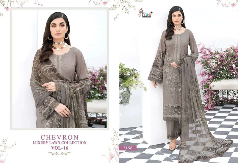 Shree Fabs Chevron Luxury Lawn Collection Vol 16 Designer Work Pakistani Salwar Suit