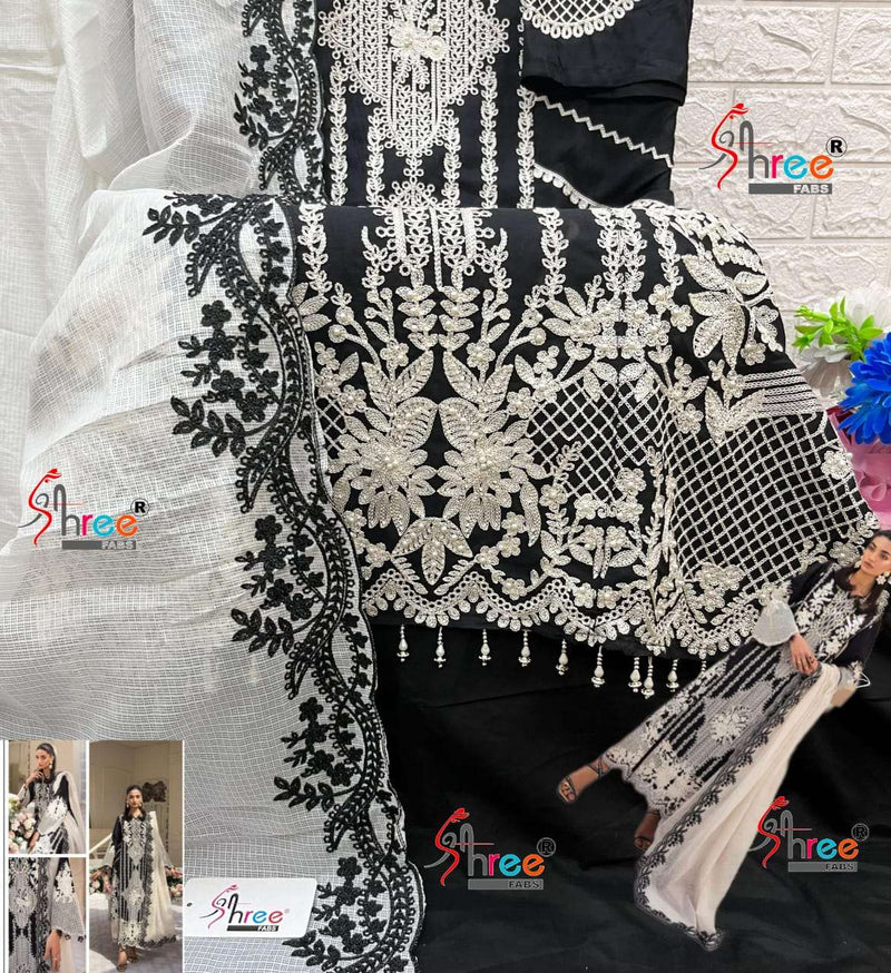 Shree Fabs Design No S 951 Rayon Cotton Heavy Embroidery Fancy Suit
