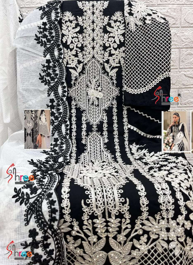 Shree Fabs Design No S 951 Rayon Cotton Heavy Embroidery Fancy Suit