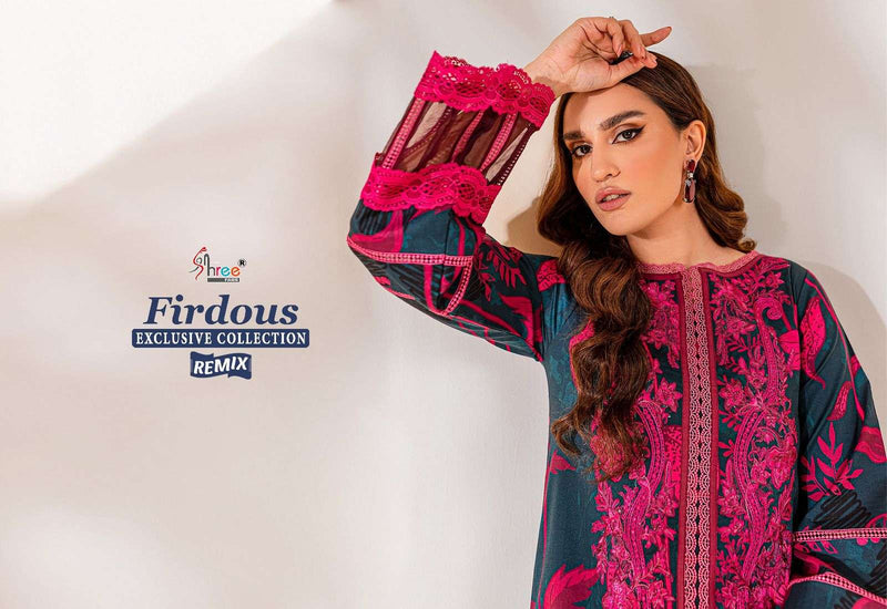 Shree Fabs Firdous Exclusive Collection Remix Pure Cotton Salwar Kameez