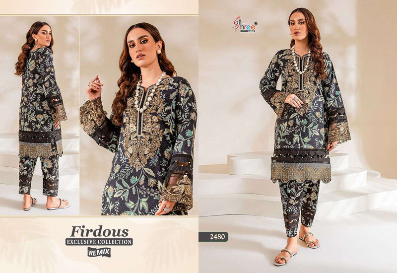 Shree Fabs Firdous Exclusive Collection Remix Pure Cotton Salwar Kameez