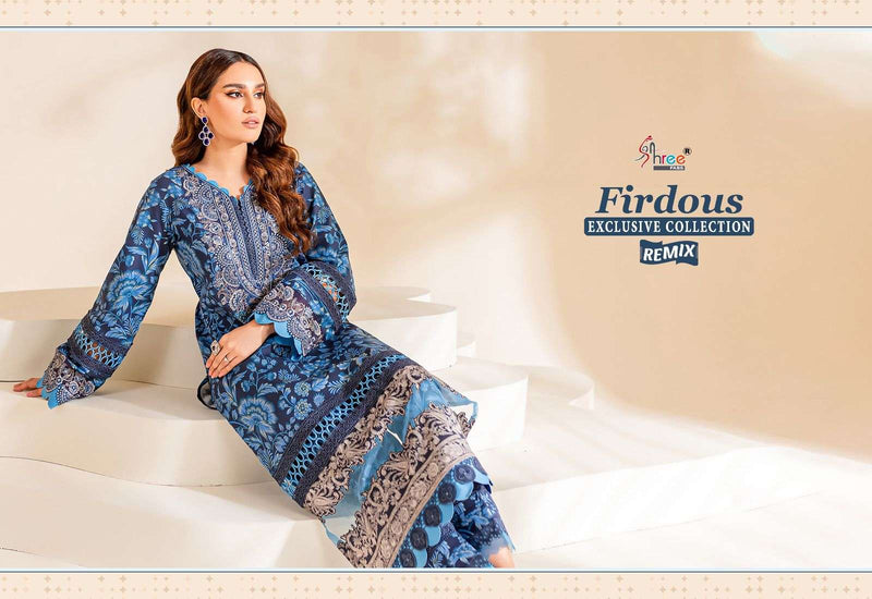 Shree Fabs Firdous Exclusive Collection Remix Pure Cotton Salwar Kameez