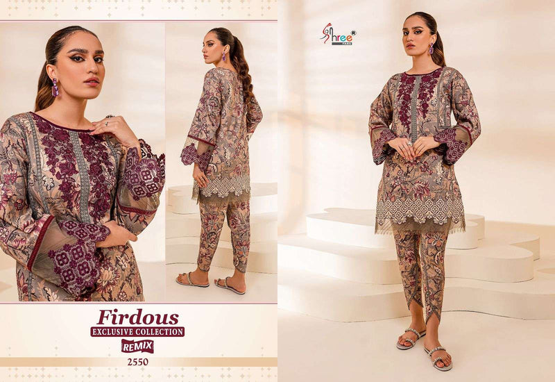 Shree Fabs Firdous Exclusive Collection Remix Pure Cotton Salwar Kameez