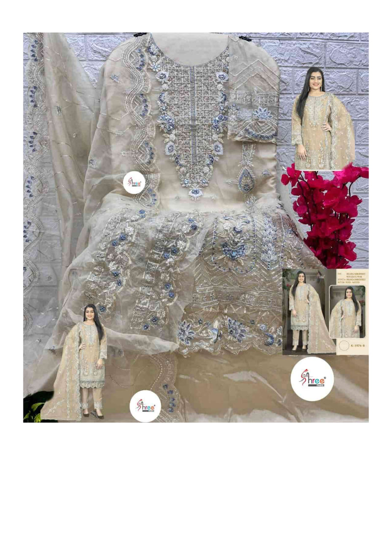 Shree Fabs K 1974 Colors Organza Silk Heavy Embroidery Designer Salwar Kameez
