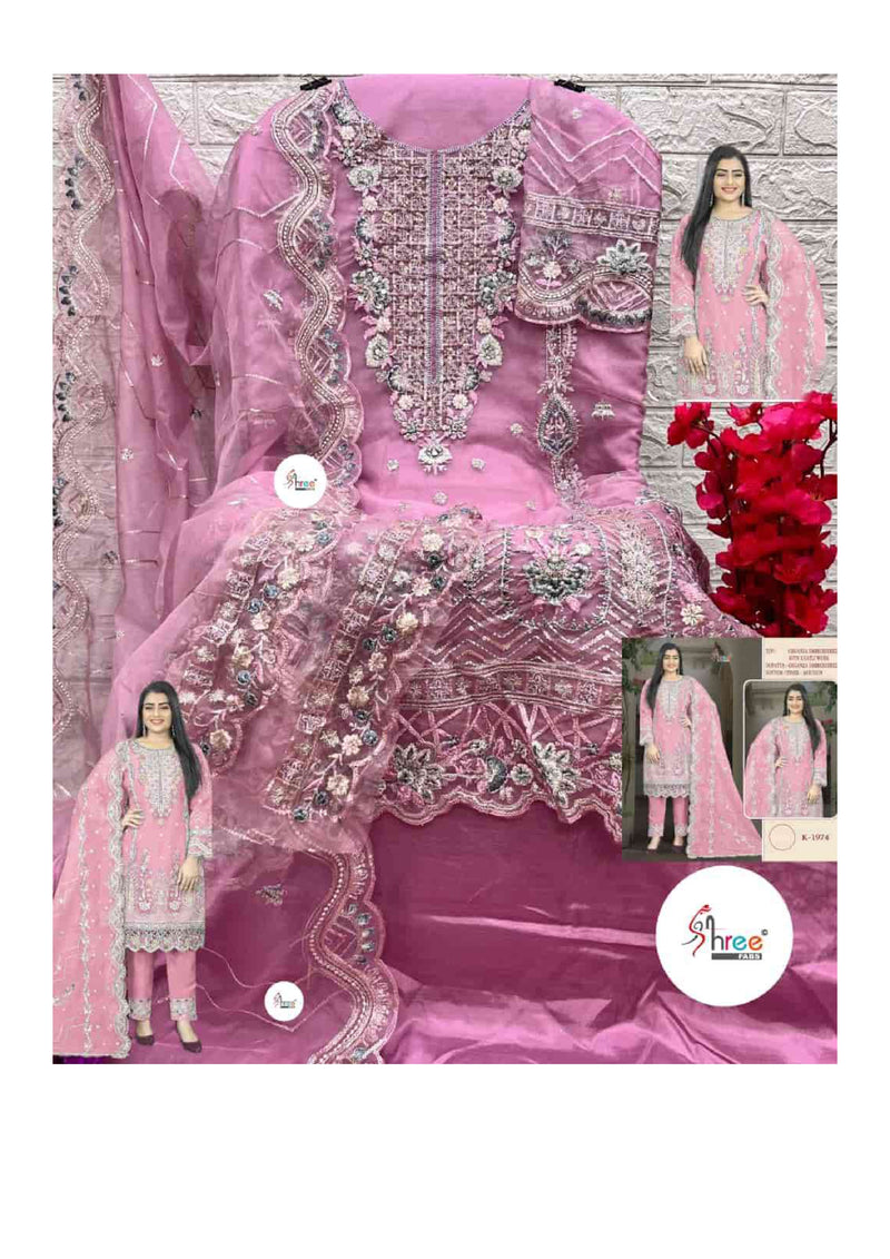 Shree Fabs K 1974 Colors Organza Silk Heavy Embroidery Designer Salwar Kameez