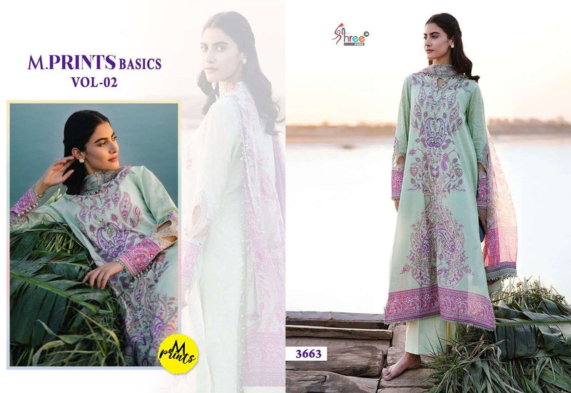 Shree Fabs M Prints Basics Vol 2 Cotton Embroidery Salwar Kameez