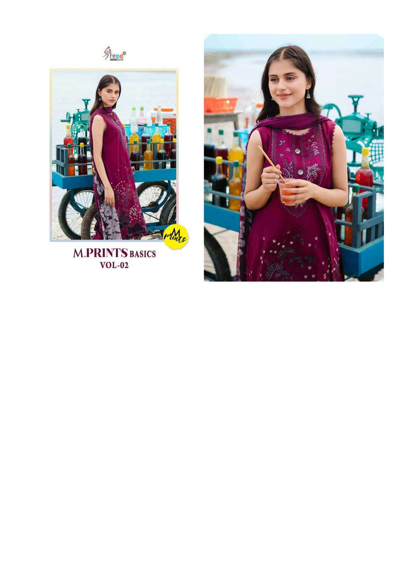 Shree Fabs M Prints Basics Vol 2 Cotton Print Embroidery Fancy Salwar Suit