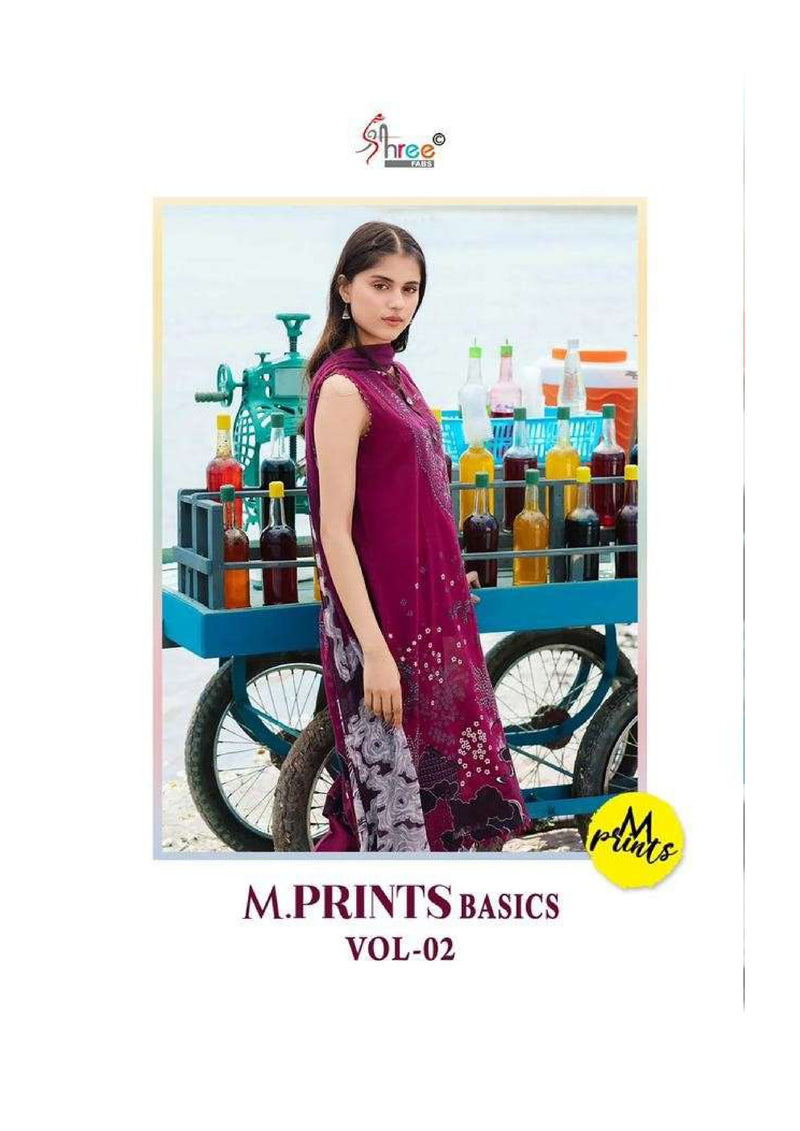 Shree Fabs M Prints Basics Vol 2 Cotton Print Embroidery Fancy Salwar Suit