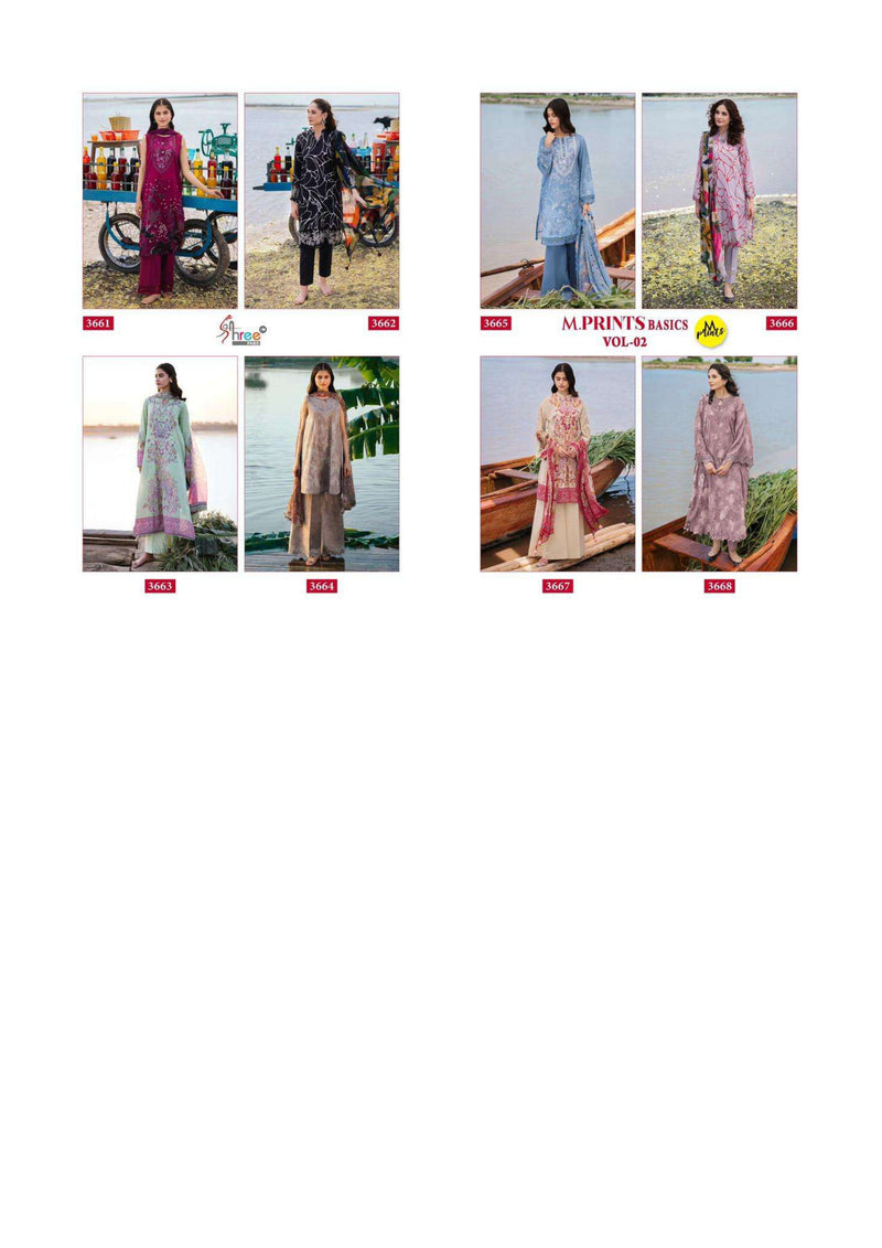 Shree Fabs M Prints Basics Vol 2 Cotton Print Embroidery Fancy Salwar Suit