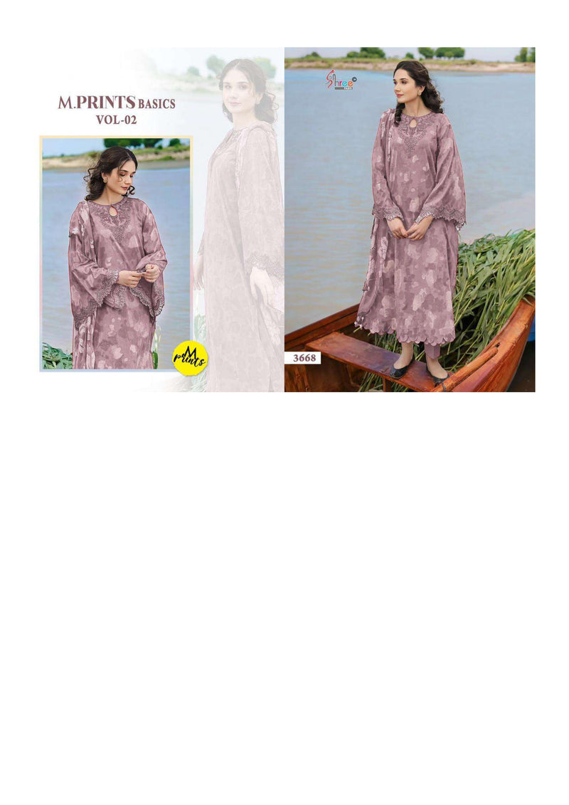 Shree Fabs M Prints Basics Vol 2 Cotton Print Embroidery Fancy Salwar Suit