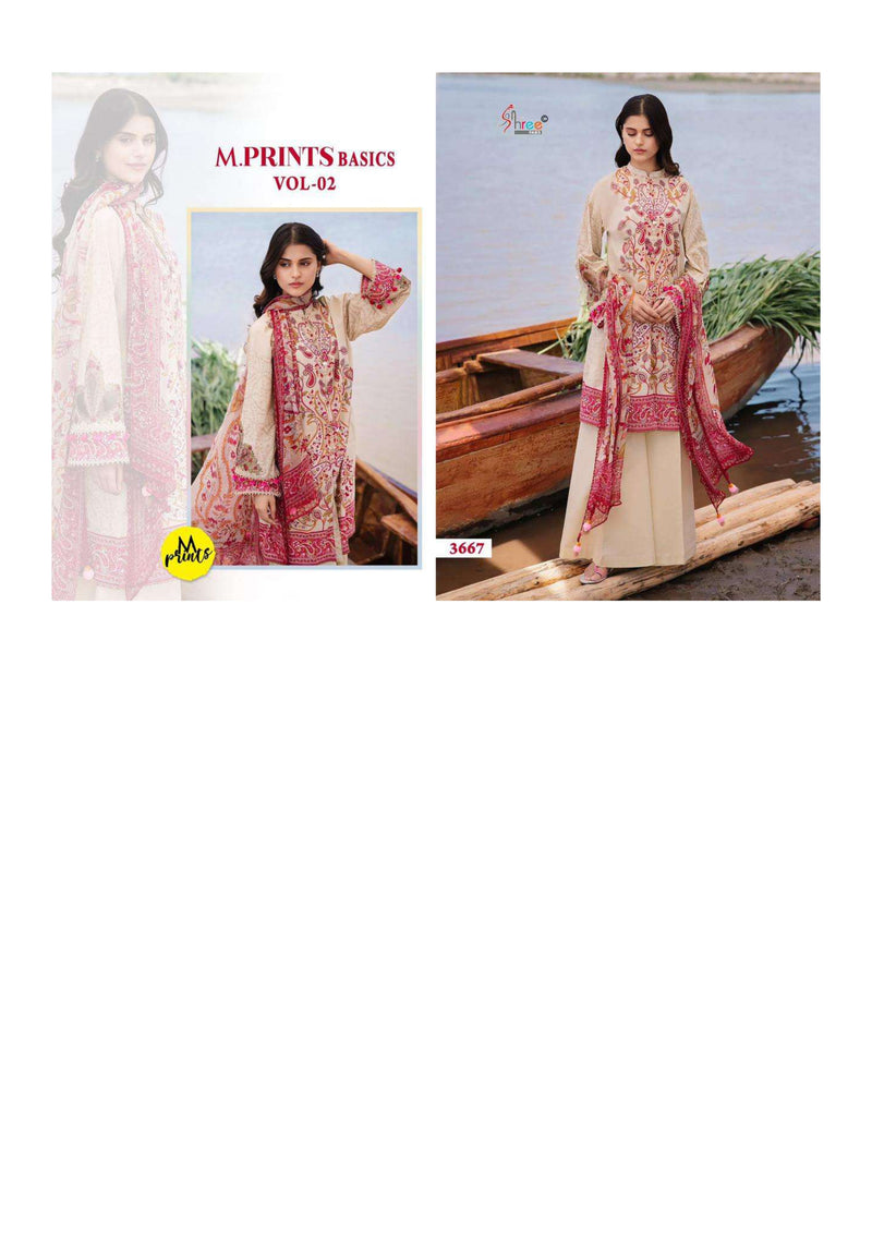 Shree Fabs M Prints Basics Vol 2 Cotton Print Embroidery Fancy Salwar Suit