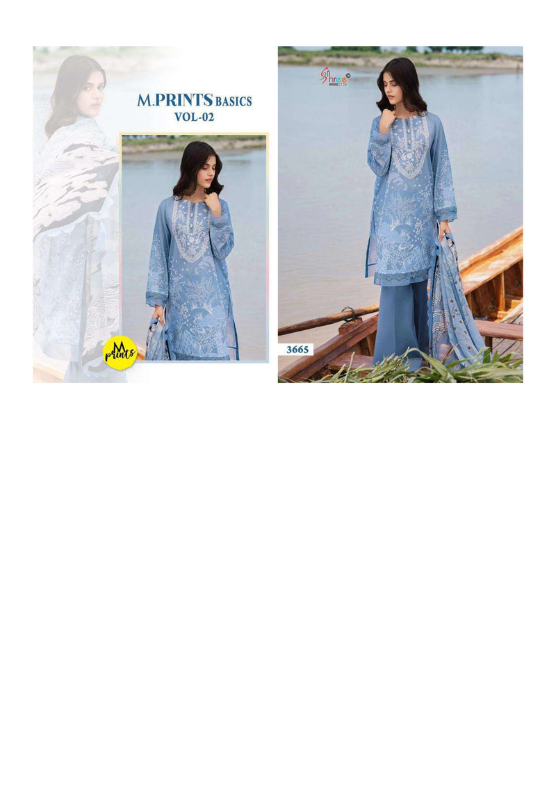 Shree Fabs M Prints Basics Vol 2 Cotton Print Embroidery Fancy Salwar Suit