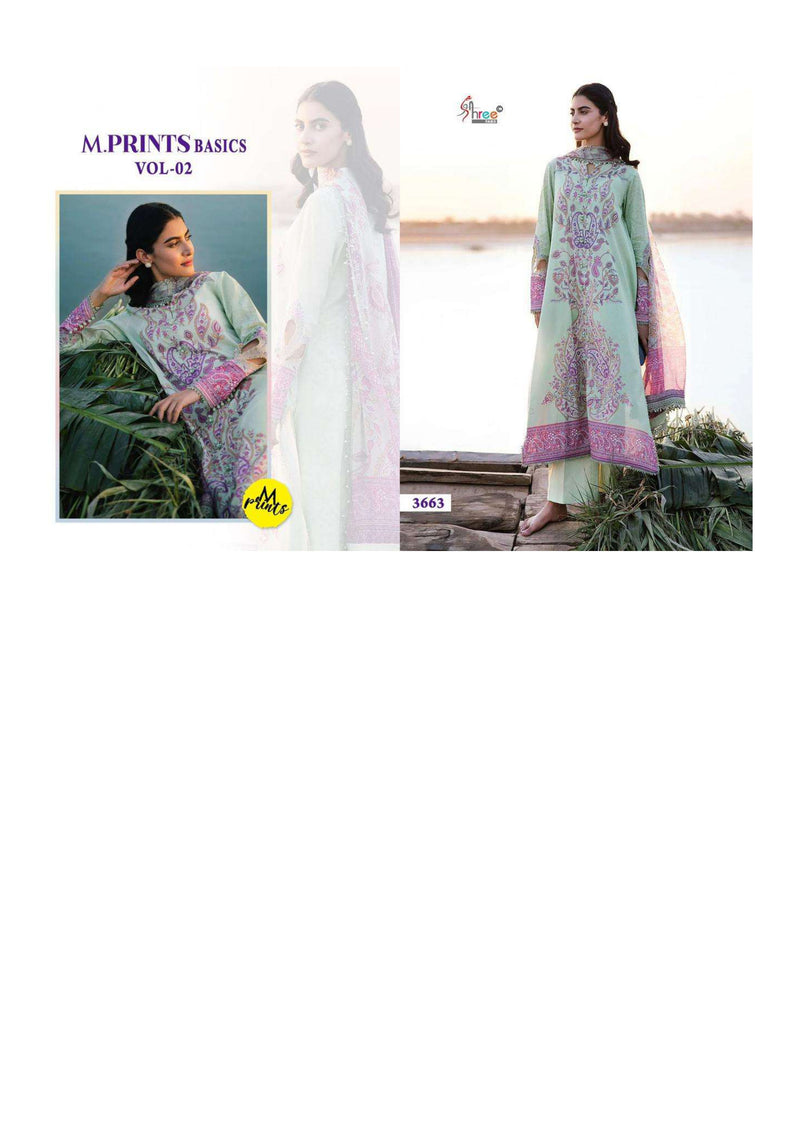 Shree Fabs M Prints Basics Vol 2 Cotton Print Embroidery Fancy Salwar Suit