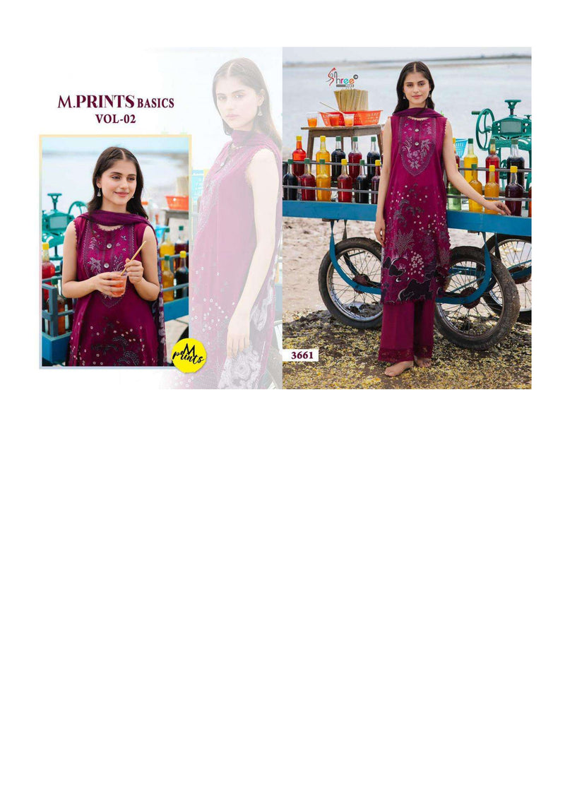 Shree Fabs M Prints Basics Vol 2 Cotton Print Embroidery Fancy Salwar Suit