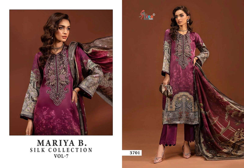 Shree Fab Maria B Silk Colection Satin Digital Print Fancy Salwar Kameez