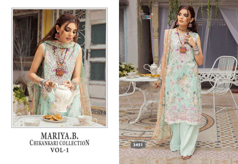 Shree Fabs Mariya B Chikankari Collection Vol 1 Cotton Embrodery Fancy Suit