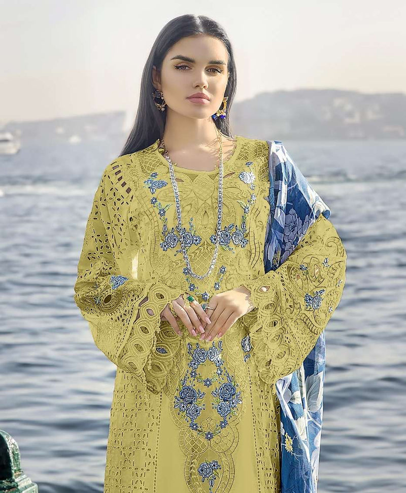 Shree Fabs Mariya B Lawn Festival Collection Vol 6 D No 3615  Lawn Cotton With Heavy Self Embrodery Salwar Suit
