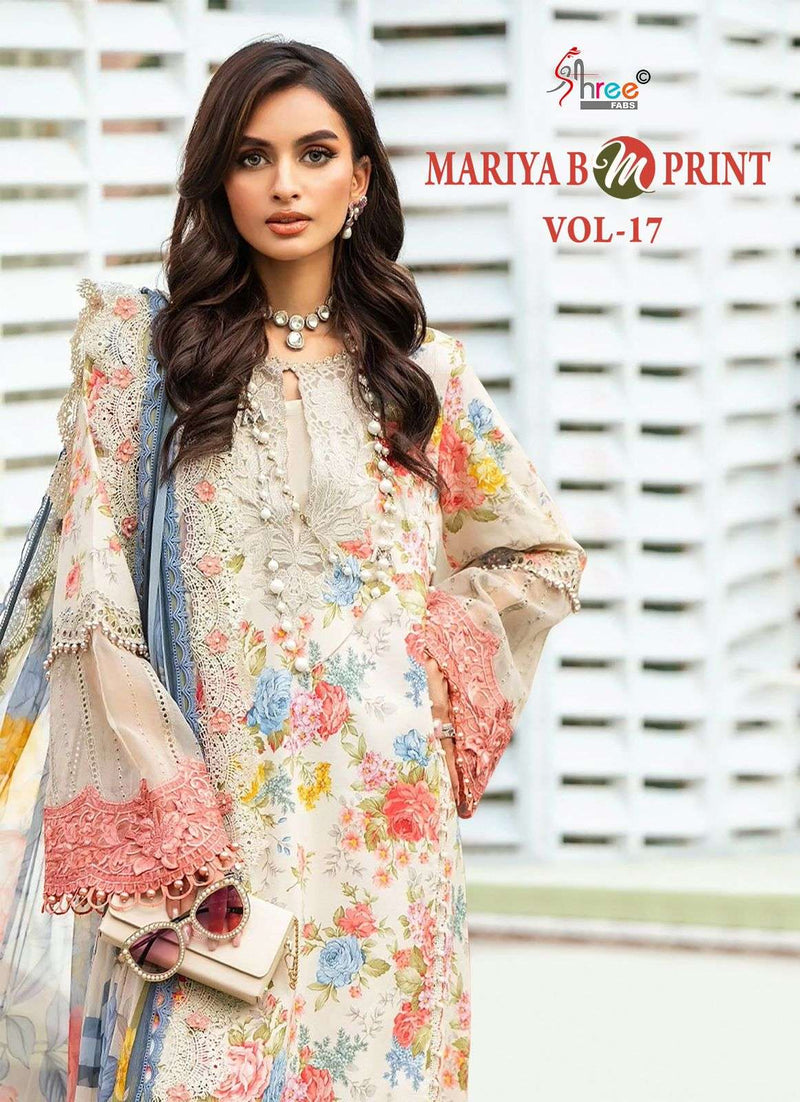 Shree Fab Mariya B M Print Vol 17 Cotton Print Embroidery Work Designer Salwar Suit