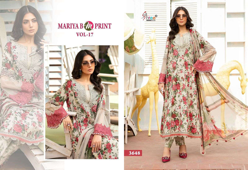 Shree Fab Mariya B M Print Vol 17 Cotton Print Embroidery Work Designer Salwar Suit