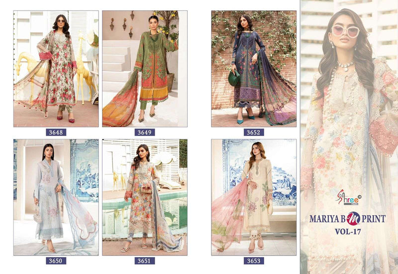 Shree Fab Mariya B M Print Vol 17 Cotton Print Embroidery Work Designer Salwar Suit