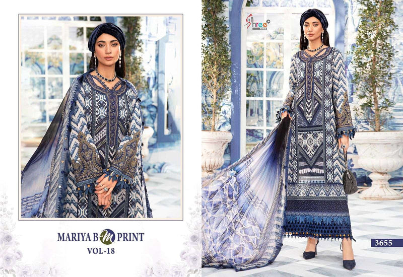 Shree Fab Mariya B M Print Vol 18 Cotton Print Embroidery Work Designer Salwar Kameez
