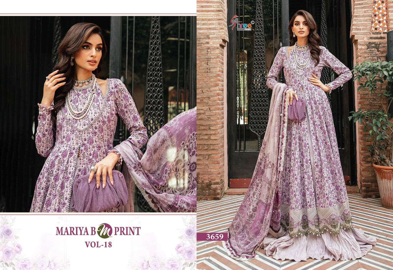 Shree Fab Mariya B M Print Vol 18 Cotton Print Embroidery Work Designer Salwar Kameez