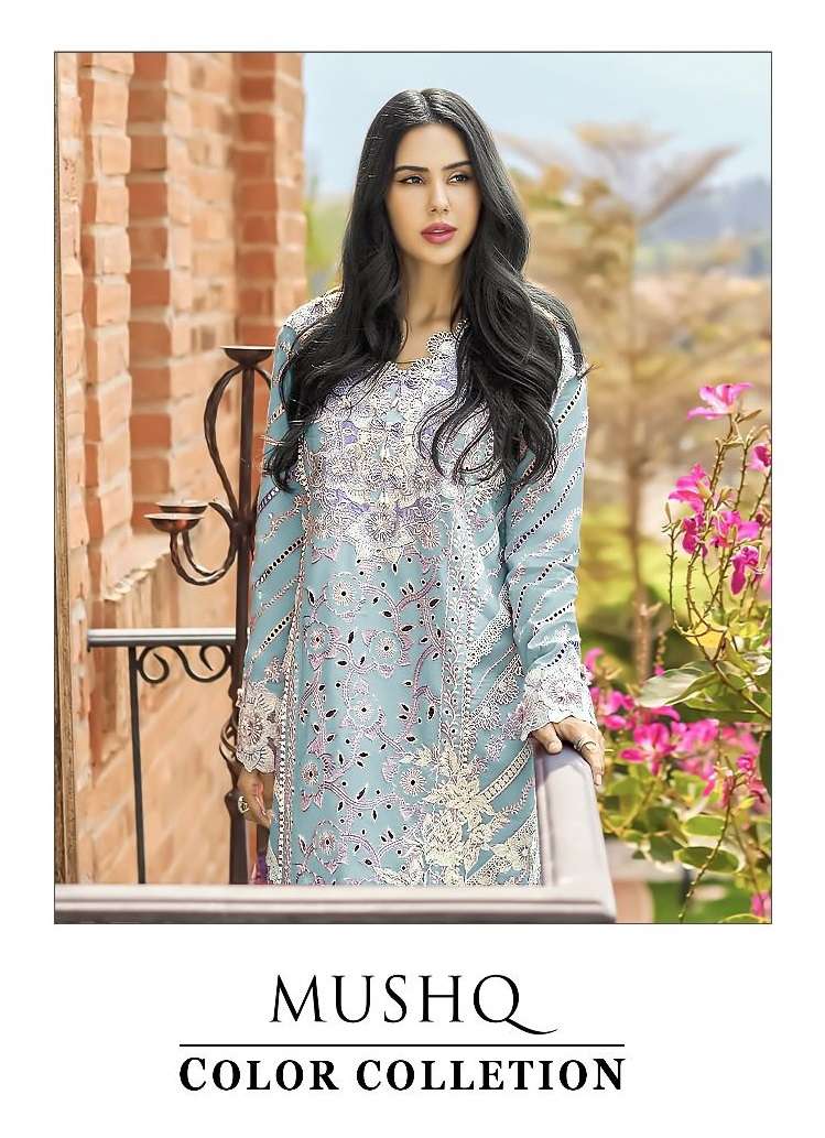 Shree Fab Mushq Color Collection 24 Lawn Cotton Semi Stitched Heavy Party Wear Salwar Suit