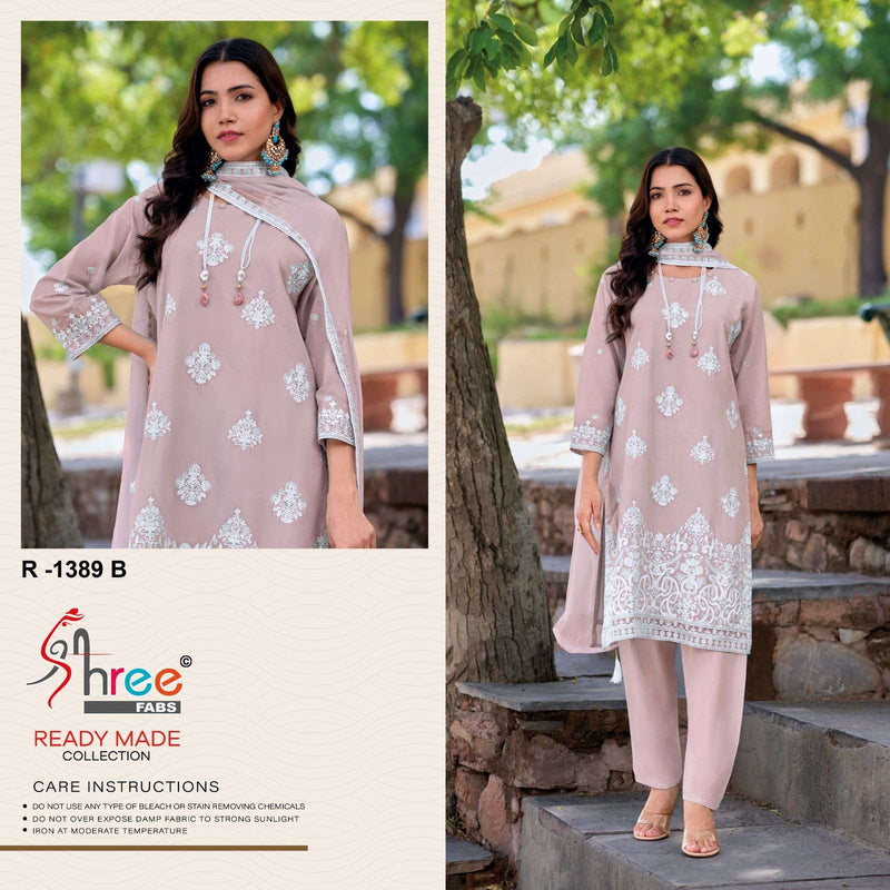Shree Fab R 1389 Cambric Cotton Kashmiri Work Readymade Party Wear Suit