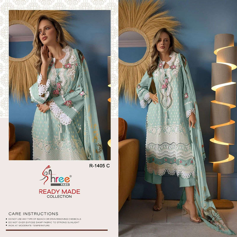 Shree Fab R 1405 Cambric Cotton Kashmiri Work Designer Party Wear Suit