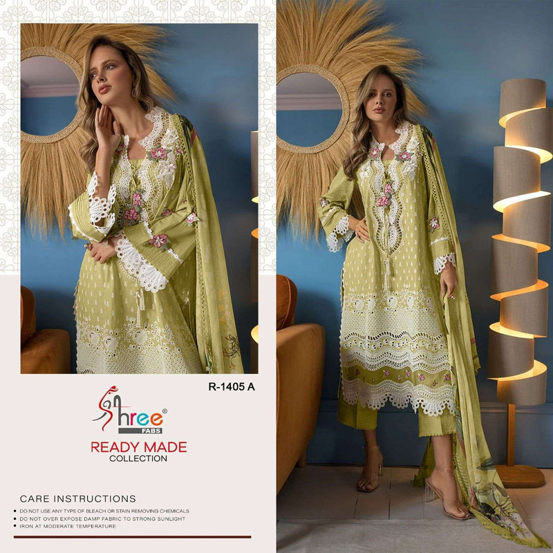 Shree Fab R 1405 Cambric Cotton Kashmiri Work Designer Party Wear Suit