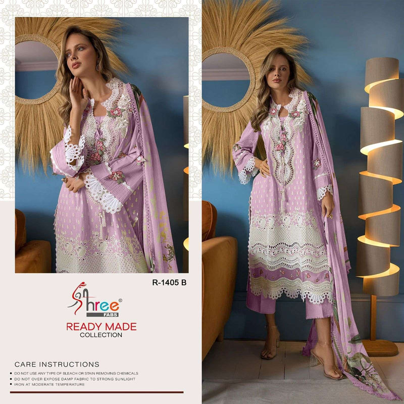 Shree Fab R 1405 Cambric Cotton Kashmiri Work Designer Party Wear Suit