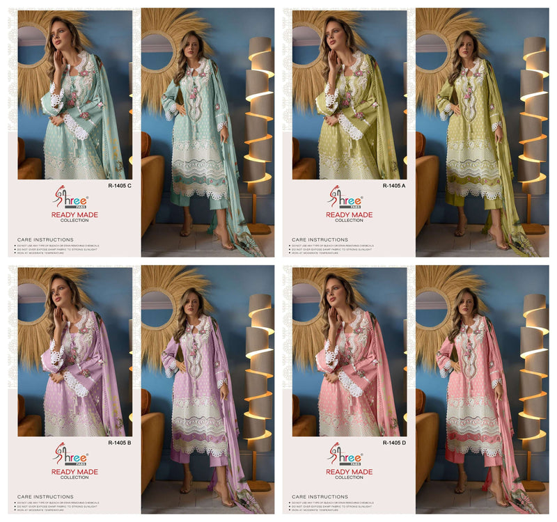 Shree Fab R 1405 Cambric Cotton Kashmiri Work Designer Party Wear Suit