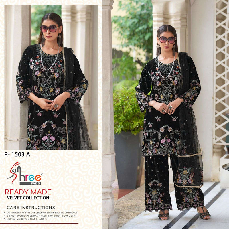 Shree Fabs R 1503 Velvet Designer Wedding Wear Pret Suit Collection