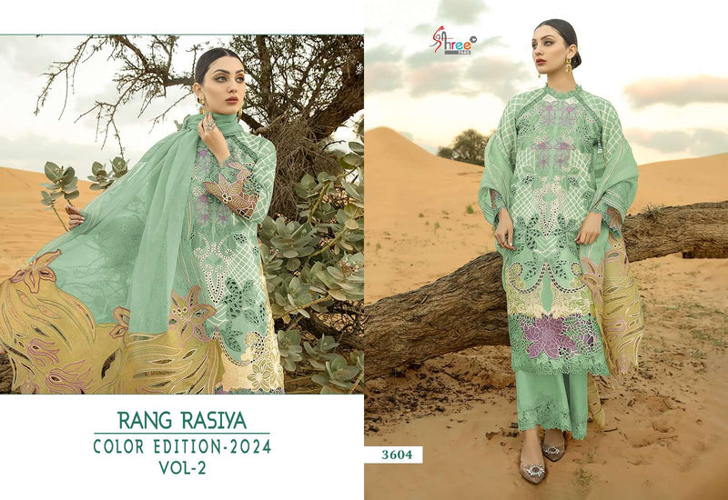 Shree Fab Rang Rasiya Color Edition 24 Vol 2 Lawn Cotton With Heavy Embrodery Salwar Suit