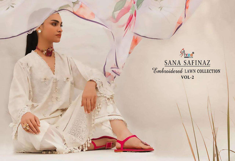 Shree Fabs Sana Safinaz Embroidered Lawn Collection Vol 2 Designer Pakistani Suit