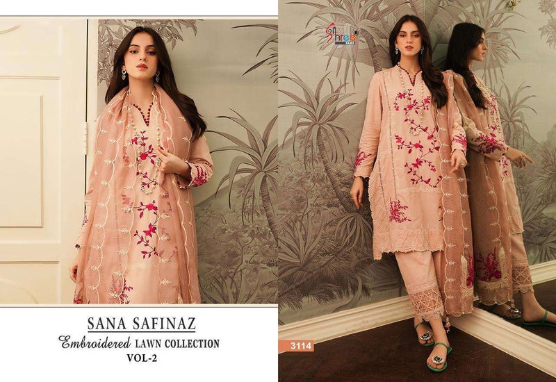 Shree Fabs Sana Safinaz Embroidered Lawn Collection Vol 2 Designer Pakistani Suit