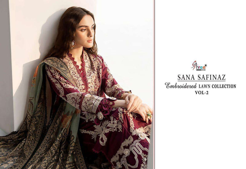 Shree Fabs Sana Safinaz Embroidered Lawn Collection Vol 2 Designer Pakistani Suit