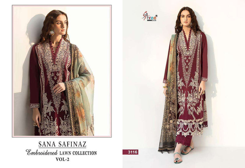 Shree Fabs Sana Safinaz Embroidered Lawn Collection Vol 2 Designer Pakistani Suit