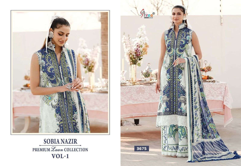 Shree Fabs Sobia Nazir Premium Lawn Colletion Vol 1 Cotton Fancy Salwar Kameez