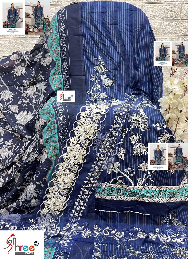 Shree Fabs Sobia Nazir Premium Lawn Colletion Vol 1 Cotton Fancy Salwar Kameez