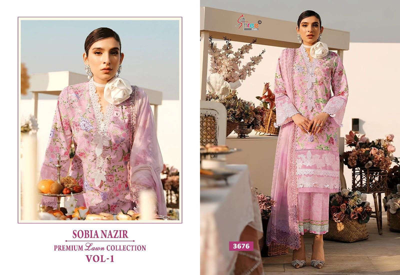 Shree Fabs Sobia Nazir Premium Lawn Colletion Vol 1 Cotton Fancy Salwar Kameez
