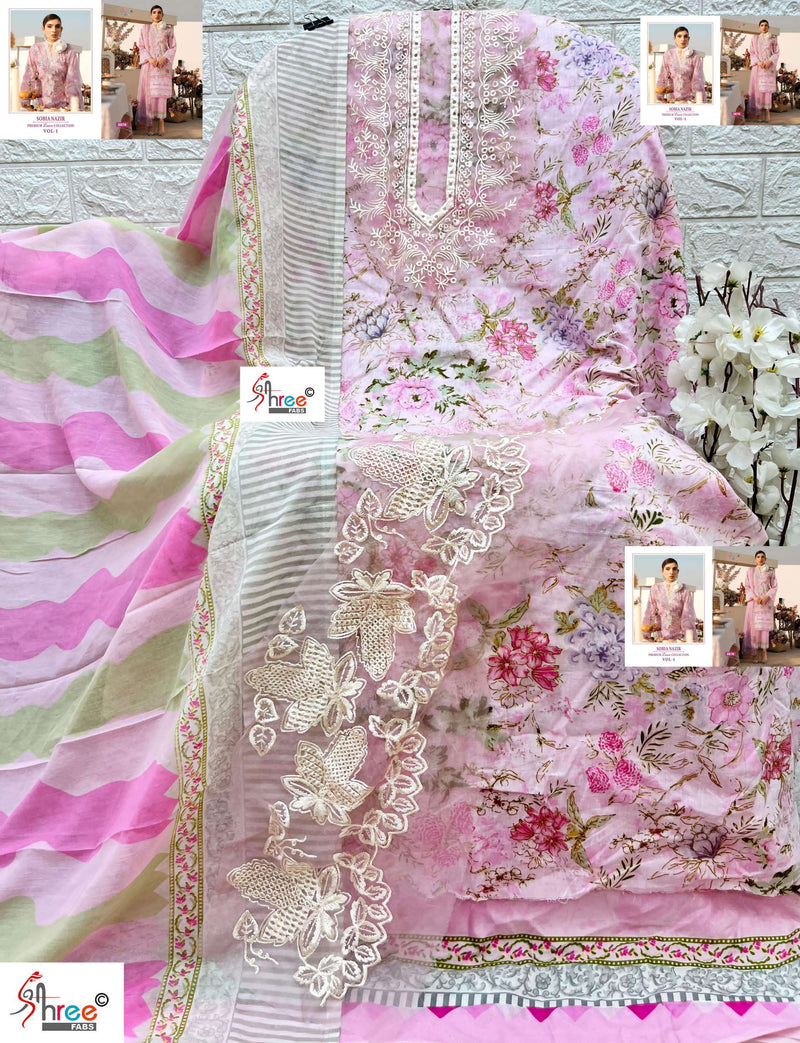 Shree Fabs Sobia Nazir Premium Lawn Colletion Vol 1 Cotton Fancy Salwar Kameez