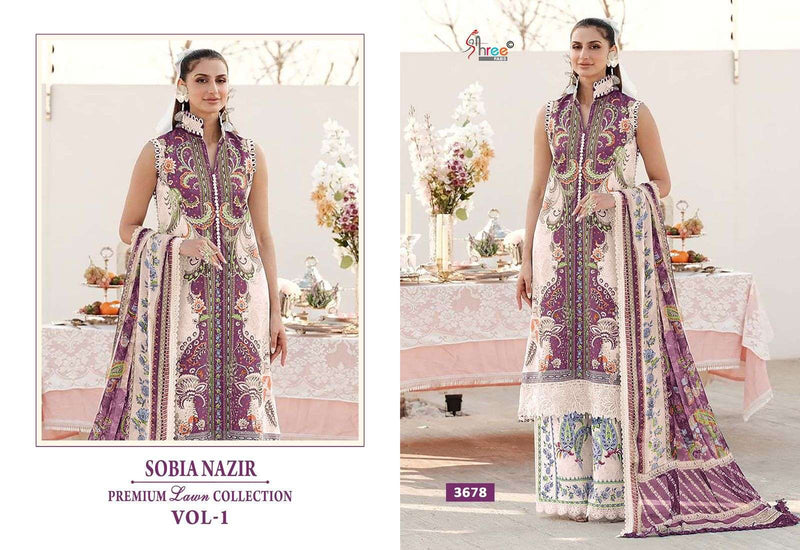 Shree Fabs Sobia Nazir Premium Lawn Colletion Vol 1 Cotton Fancy Salwar Kameez