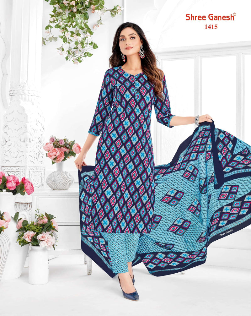 Shree Ganesh Vaani Vol 4 Stitch Collection Cotton Printed Dailywear Stiched Salwar Suit