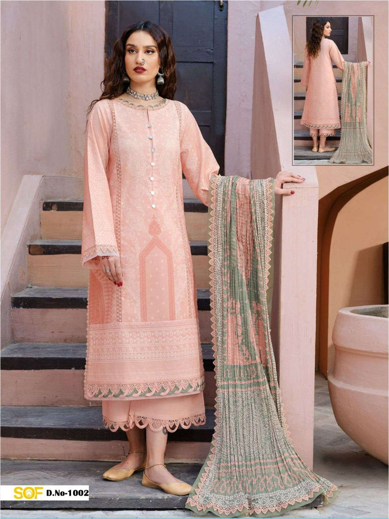 Shree Om Fab Aliya B Nx Lawn Cotton Beautiful Design Daily Wear Salwar Kameez