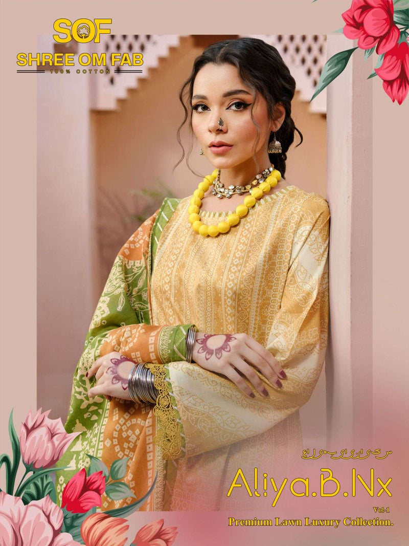 Shree Om Fab Aliya B Nx Lawn Cotton Beautiful Design Daily Wear Salwar Kameez