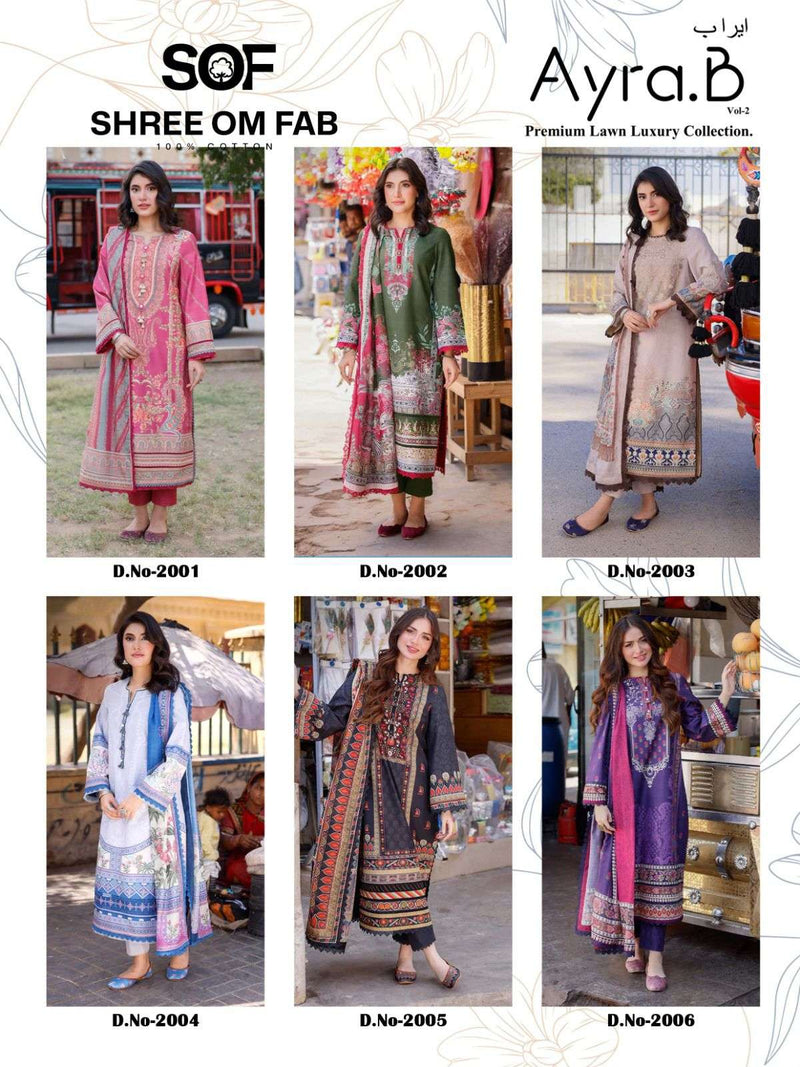 Shree Om Fab Ayra B Rang Rasiya Vol 2 Lawn Cotton Daily Wear Salwar Suit