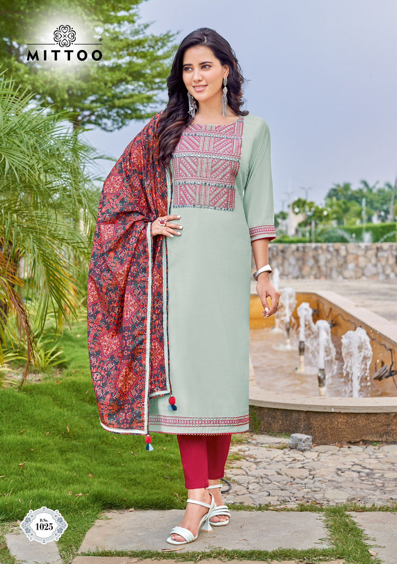 Mittoo Shringar Vol 9 Viscose Weaving Handwork Designer Fancy Wear Kurti